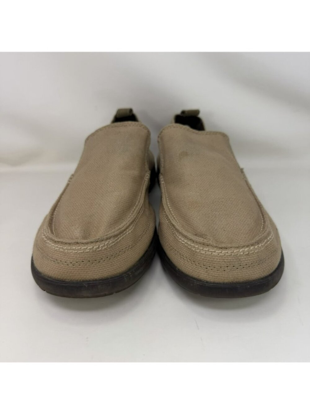 Crocs Santa Cruz Loafers Slip-On Shoes Beige Brown Men’s Size 13 - Picture 3 of 7
